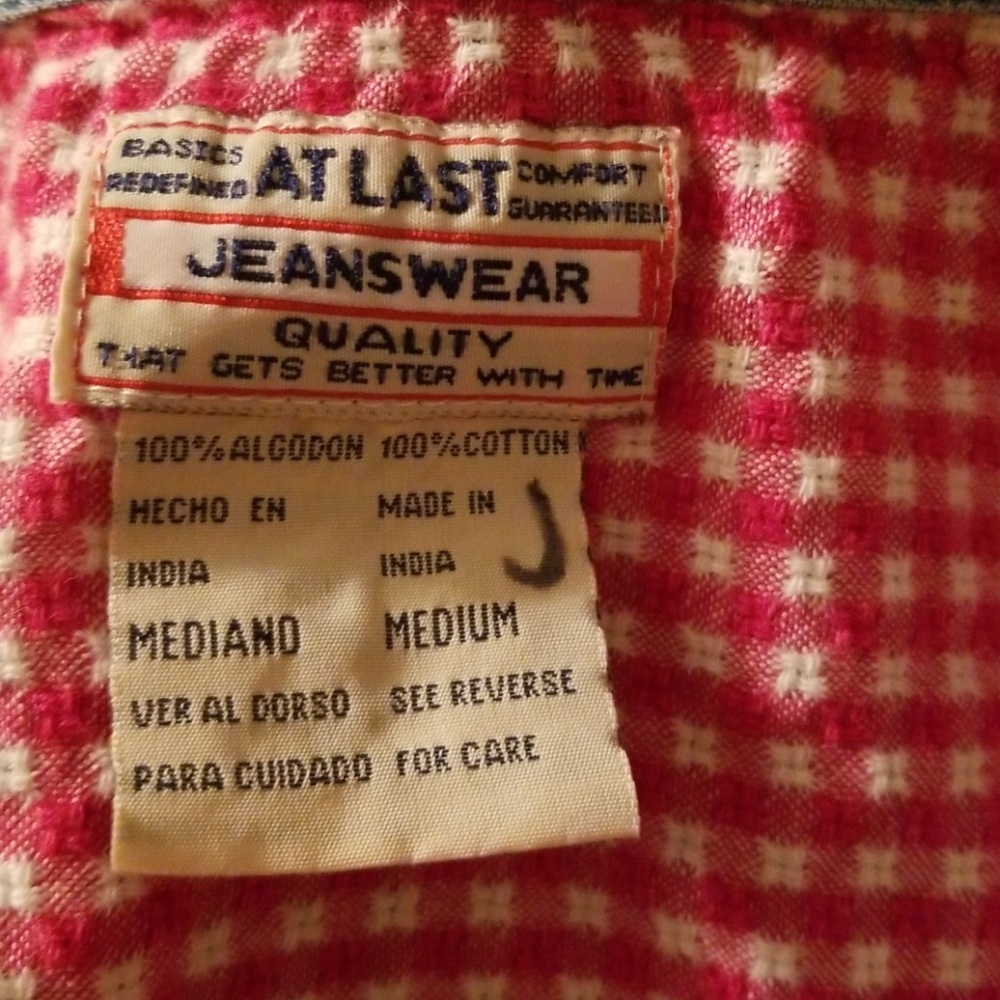 Girls Country Style Red and White Checker Top M - Picture 5 of 5